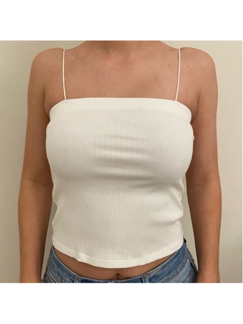 Active USA Ribbed Crop Top Medium